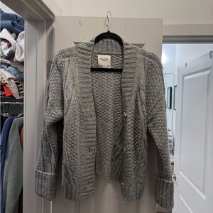 Abercrombie & Fitch Gray Sweater Cardigan
